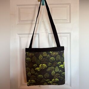 Kate Spade Black and Green Tree Print Tote